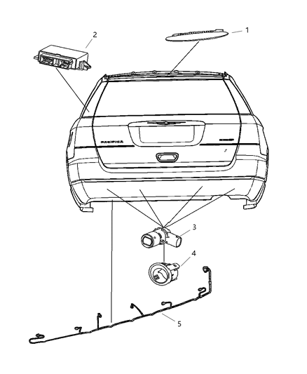New 2005-2008 Fits Chrysler Pacifica Sensor-Park Assist - Part # YK91WS2AA