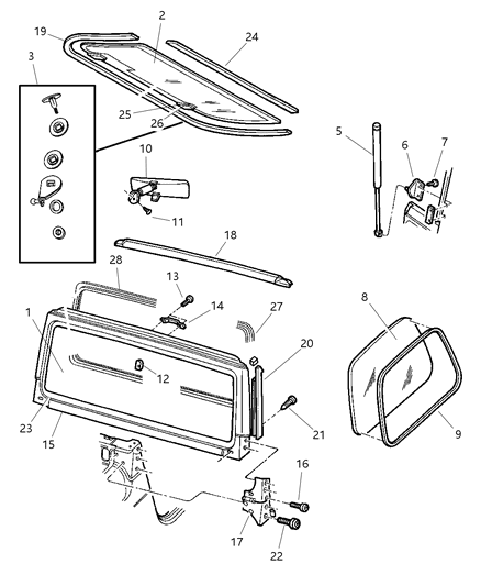 New 2000-2006 Fits Chrysler Wrangler Bracket-Body Side - Part # 55076311AB
