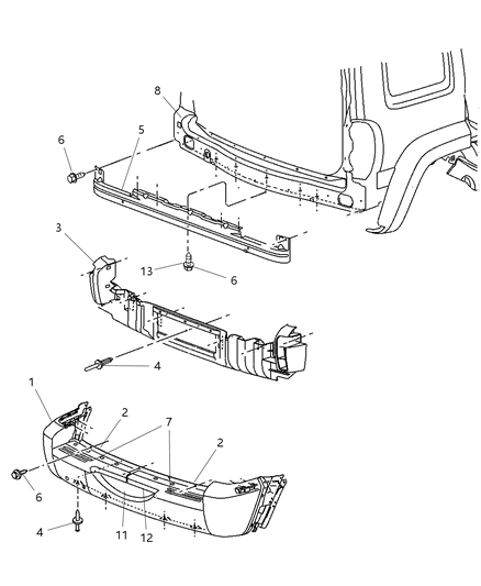New 2003-2004 Fits Chrysler Liberty Trough-Drip - Part # 55156801AA