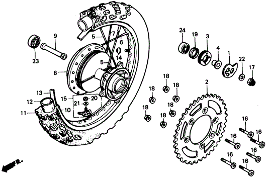 Spoke Set C, Rr. (9X174)