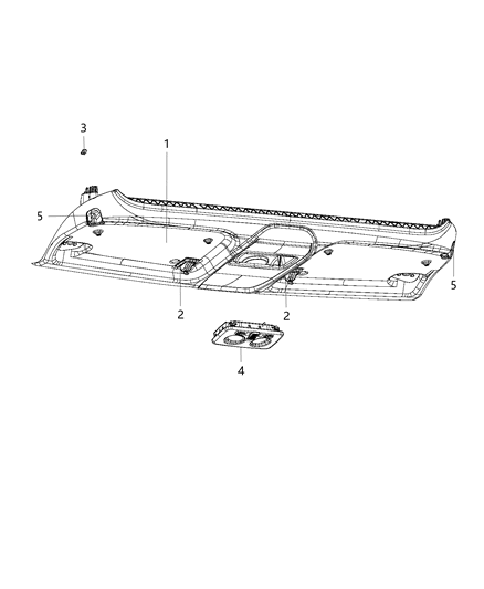 New 2014-2017 Fits Chrysler ProMaster 2500, ProMaster City Lamp-Dome And Reading - Part # 6EH37LDMAA