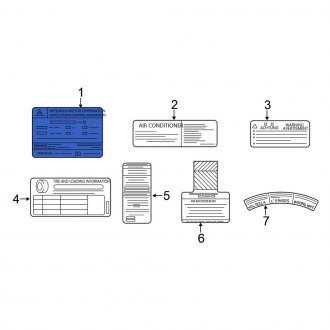 New OEM Genuine Mitsubishi, Emission Label - Part # 7430C688