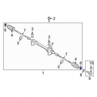 New OEM Genuine Mitsubishi, Rack and Pinion Bellows Clamp - Part # 4410A551