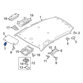 New OEM Genuine Mitsubishi, Sun Visor Holder - Part # MR656957