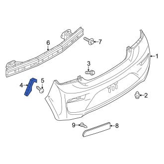 New OEM Genuine Mitsubishi, Right Bumper Cover Bracket - Part # 6400J140