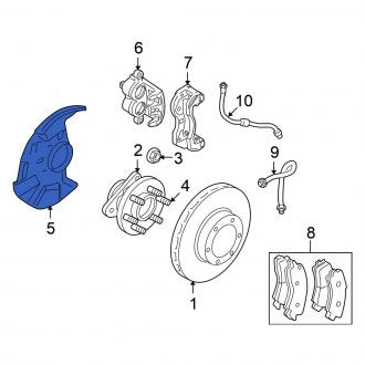 New OEM Genuine Mitsubishi, Front Right Brake Dust Shield - Part # 52855010AD