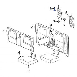 New OEM Genuine Mitsubishi, Rear Headrest Guide - Part # 5JW95BD1AB