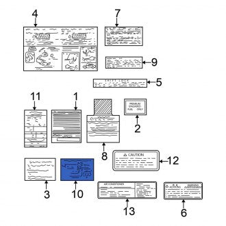 New OEM Genuine Mitsubishi, Engine Decal - Part # MR988624