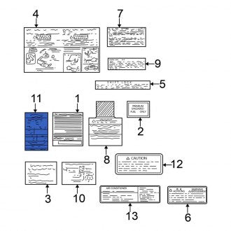 New OEM Genuine Mitsubishi, Engine Decal - Part # MN184048