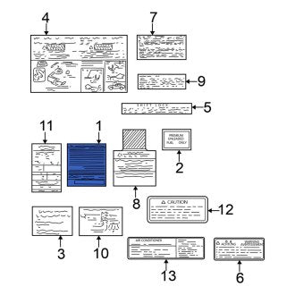 New OEM Genuine Mitsubishi, Emission Label - Part # MR561362