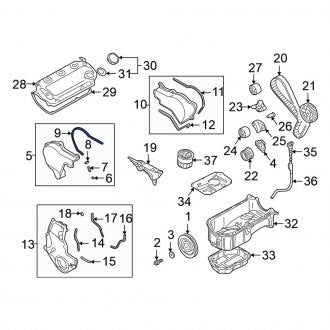 New OEM Genuine Mitsubishi, Lower Engine Timing Cover Seal - Part # MD309020