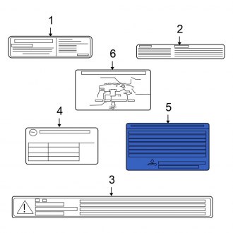 New OEM Genuine Mitsubishi, Emission Label - Part # 7430A310