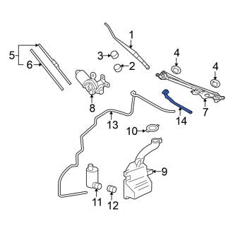 New OEM Genuine Mitsubishi, Front Right Windshield Washer Nozzle - Part # 8265A048