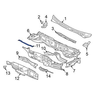 New OEM Genuine Mitsubishi, Cowl Crossmember Bracket - Part # MR989552