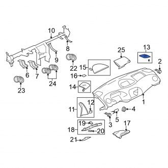 New OEM Genuine Mitsubishi, Right Speaker Cover - Part # MN121390HA