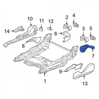 New OEM Genuine Mitsubishi, Seat Track Cover - Part # MR595766HB