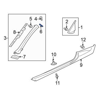 New OEM Genuine Mitsubishi, Upper Side Body Trim Protector - Part # MN175784