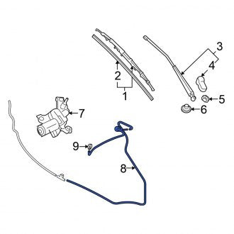 New OEM Genuine Mitsubishi, Rear Liftgate Washer Hose - Part # MN142098