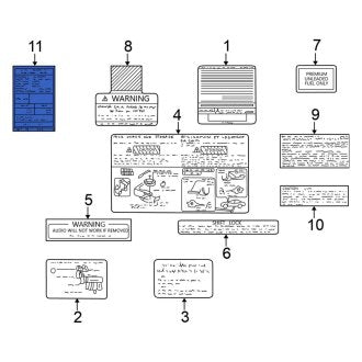 New OEM Genuine Mitsubishi, Tire Information Label - Part # MR403194