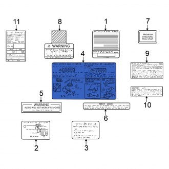 New OEM Genuine Mitsubishi, Engine Decal - Part # MD359240