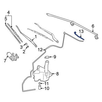 New OEM Genuine Mitsubishi, Front Left Windshield Washer Nozzle - Part # MR300201