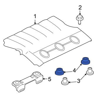 New OEM Genuine Mitsubishi, Left Engine Cover Insulator - Part # MD623015