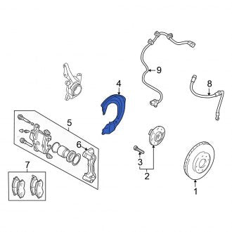 New OEM Genuine Mitsubishi, Front Left Brake Dust Shield - Part # MN102927