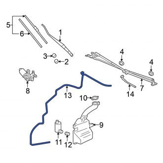 New OEM Genuine Mitsubishi, Front Windshield Washer Hose - Part # MR971019