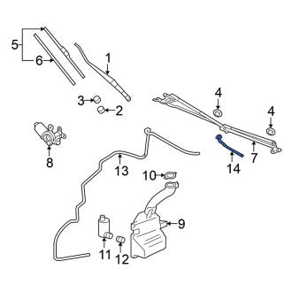 New OEM Genuine Mitsubishi, Front Right Windshield Washer Nozzle - Part # 8265A128