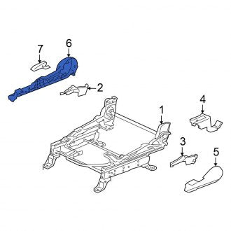 New OEM Genuine Mitsubishi, Right Outer Seat Hinge Cover - Part # MR595758HB