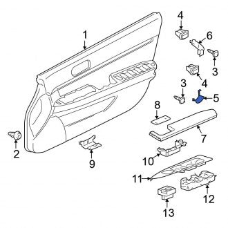 New OEM Genuine Mitsubishi, Front Left Door Interior Trim Panel Cap - Part # 7221A357YA