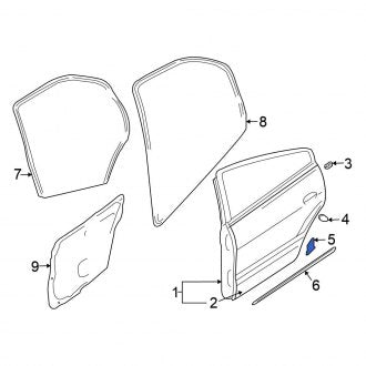 New OEM Genuine Mitsubishi, Right Door Edge Guard - Part # MR970898