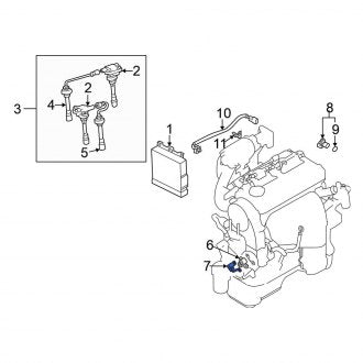 New OEM Genuine Mitsubishi, Engine Crankshaft Position Sensor Bracket - Part # MD355268