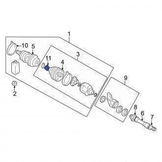 New OEM Genuine Mitsubishi, Inner CV Joint Boot Band - Part # MR222989