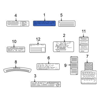 New OEM Genuine Mitsubishi, Emission Label - Part # MR561667