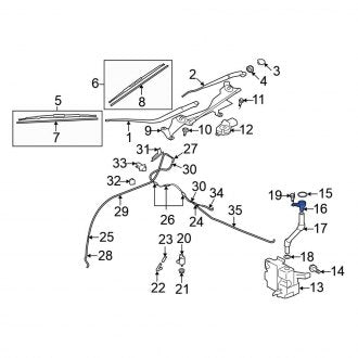 New OEM Genuine Mitsubishi, Front Upper Washer Fluid Reservoir Filler Pipe - Part # 8260A097