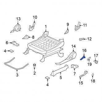 New OEM Genuine Mitsubishi, Center Left Seat Back Recliner Adjustment Handle - Part # MR648807