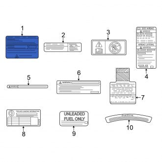 New OEM Genuine Mitsubishi, Emission Label - Part # 7430C546