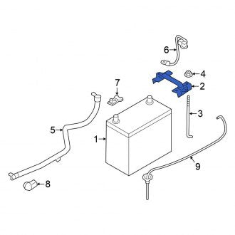 New OEM Genuine Mitsubishi, Battery Hold Down - Part # MR238278