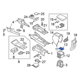 New OEM Genuine Mitsubishi, Console Mat - Part # 8011C299