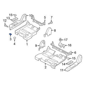 New OEM Genuine Mitsubishi, Left Seat Trim Panel Cap - Part # 6979A557XA