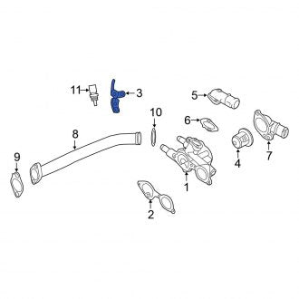 New OEM Genuine Mitsubishi, Engine Coolant Thermostat Housing Bracket - Part # 8558A159