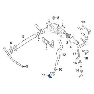 New OEM Genuine Mitsubishi, Engine Coolant Pipe Gasket - Part # 1310C444