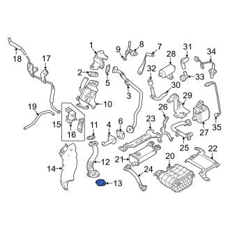 New OEM Genuine Mitsubishi, Exhaust Gas Recirculation Cooler Gasket (1582A744) - Part # 1582A744