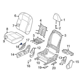 New OEM Genuine Mitsubishi, Right Seat Back Recliner Adjustment Handle Cap - Part # 87348W011P