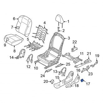 New OEM Genuine Mitsubishi, Left Seat Back Recliner Adjustment Handle Cap - Part # 87348W001P