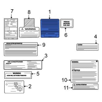 New OEM Genuine Mitsubishi, Emission Label - Part # 7430A104