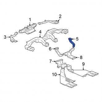 New OEM Genuine Mitsubishi, Center Right Instrument Panel Air Duct - Part # MR513480