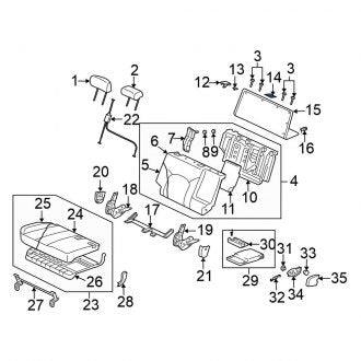 New OEM Genuine Mitsubishi, Seat Belt Guide - Part # MR966349YA