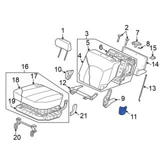 New OEM Genuine Mitsubishi, Seat Back Recliner Adjustment Mechanism Cover - Part # MR966341YA